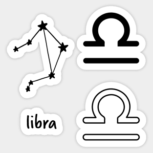 Libra Star Sign Symbol and Constellation Sticker Pack Sticker